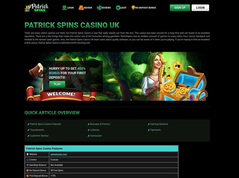 United Kingdom - patrick spins login